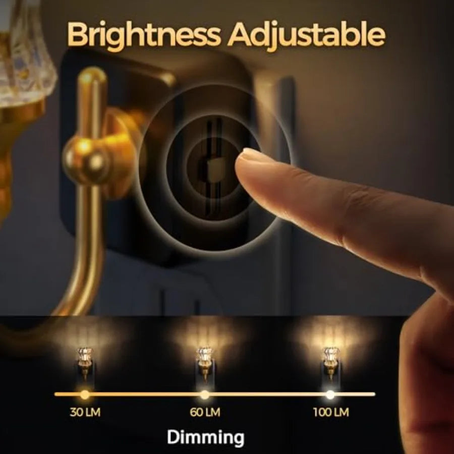 LED Night Light, Night Lights Plug into Wall, 0-100LM Dimmable Nightlight, Dusk to Dawn Sensor, 3000K Soft White, Nightlights