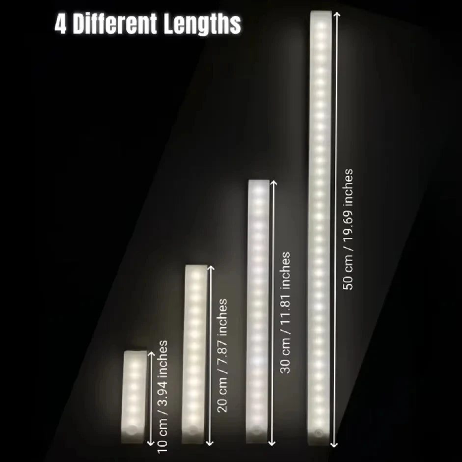 LED Motion Sensor Light Wireless USB  Rechargeable Night Light Portable Induction Lamp for Cabinet/ Wardrobe/ Staircase