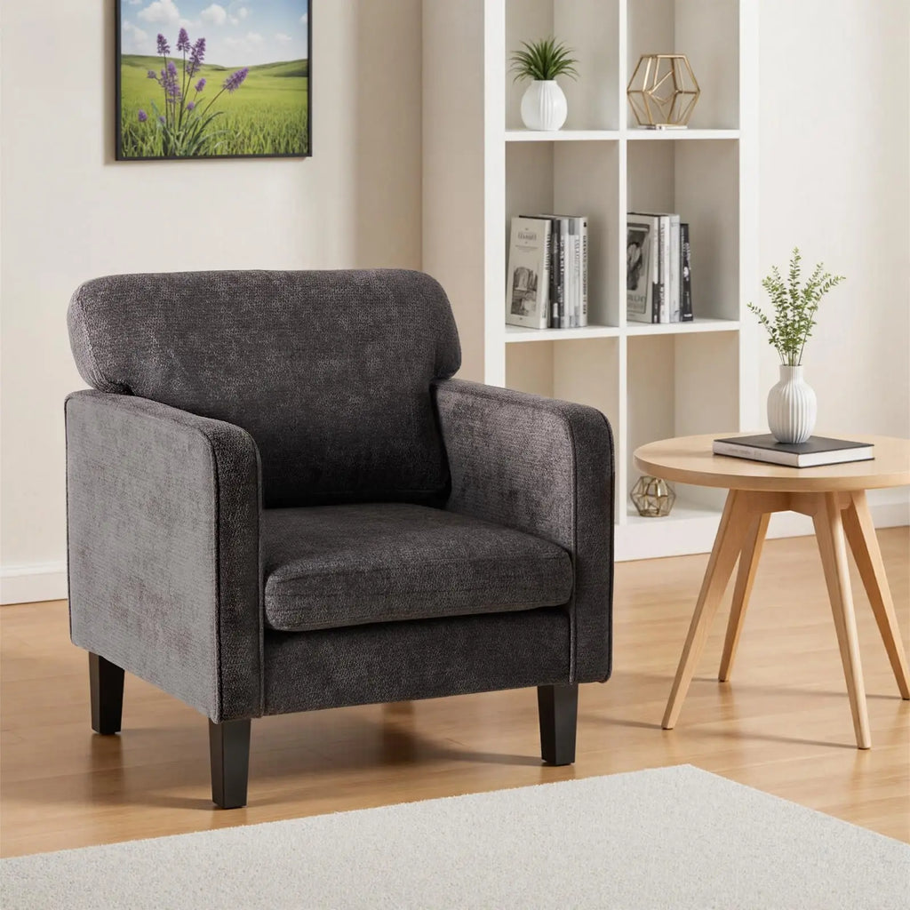 JHK Modern Accent Chair for Living Room/ Ergonomic with Armrest and Backrest Lumbar Support /Reading Lounge Chair For Bedroom