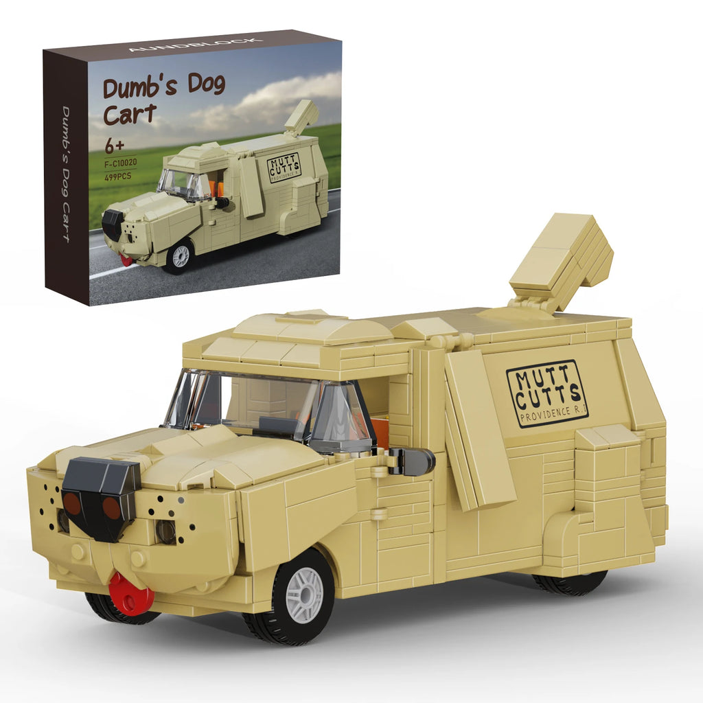 Funny Dog Van DIY Car Building Blocks Set Animal Vehicle Model Living Room Shelf /Home Decoration/ Office Desk Decor /Gifts for Fans