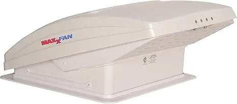 All-In-One RV Ventilation System: Maxx Fan Deluxe with Built-In Rain Protection, 10-Speed Reversible Fan and Thermostat