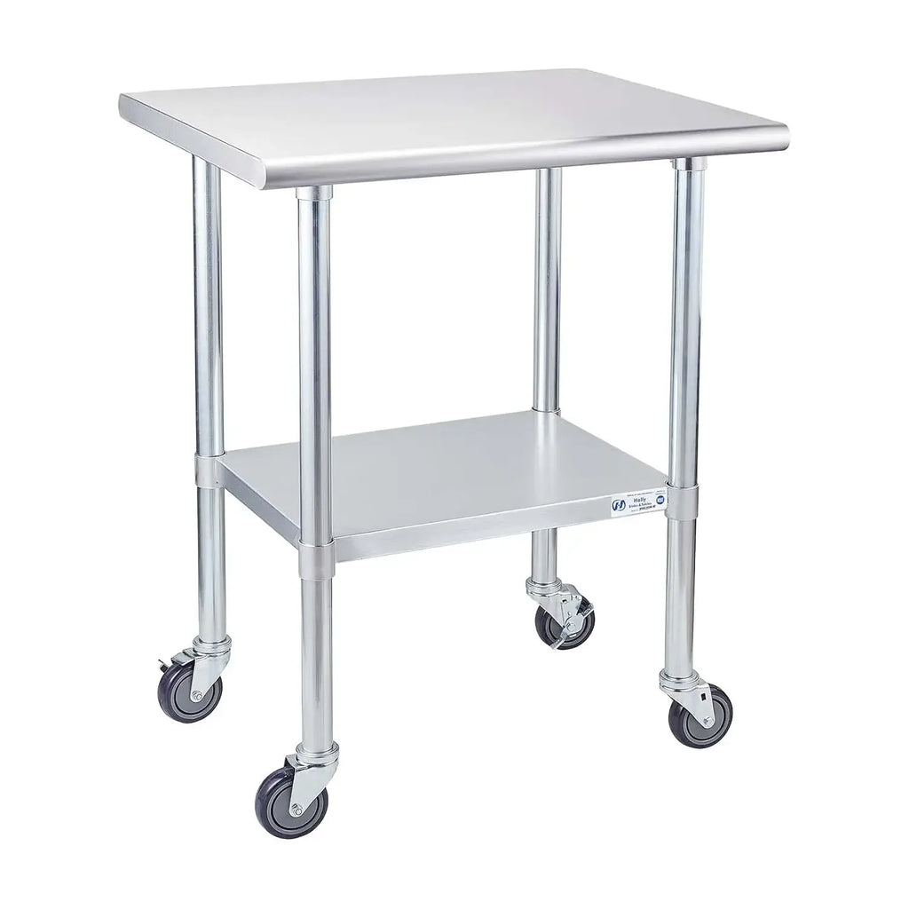 Customizable-Stainless Steel Prep Table NSF Commercial Work Table With Backsplash And Undershelf For Kitchen/ Restaurant 48x24"