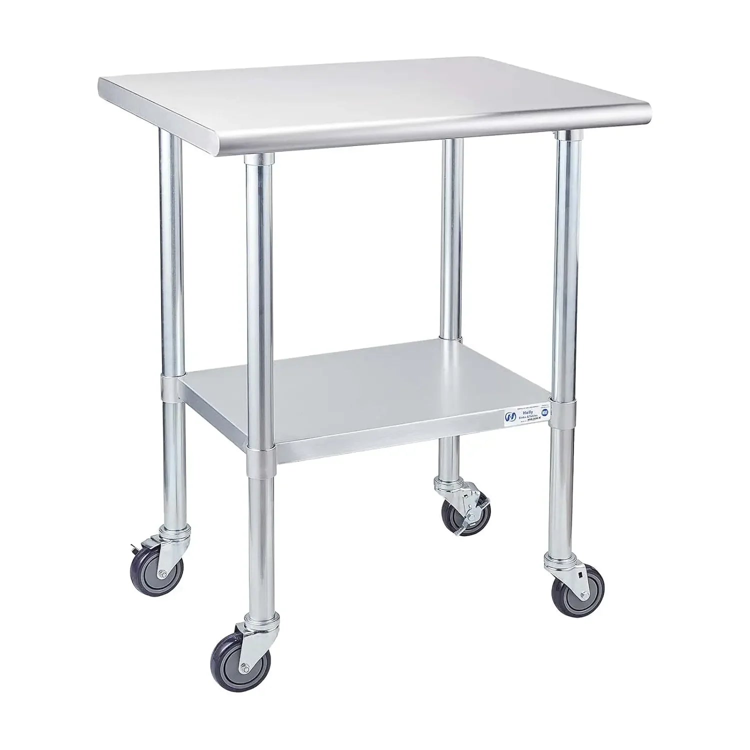 Customizable-Stainless Steel Prep Table NSF Commercial Work Table With Backsplash And Undershelf For Kitchen/ Restaurant 48x24"