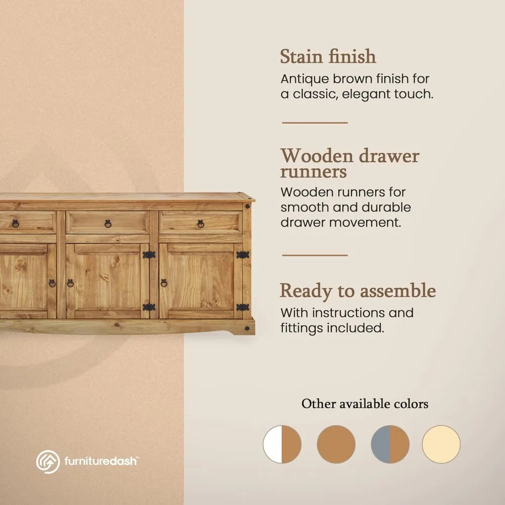 Solid Wood Buffet & Sideboards - Kitchen Storage Cabinets/Buffet Cabinet/for Bar &Liquor