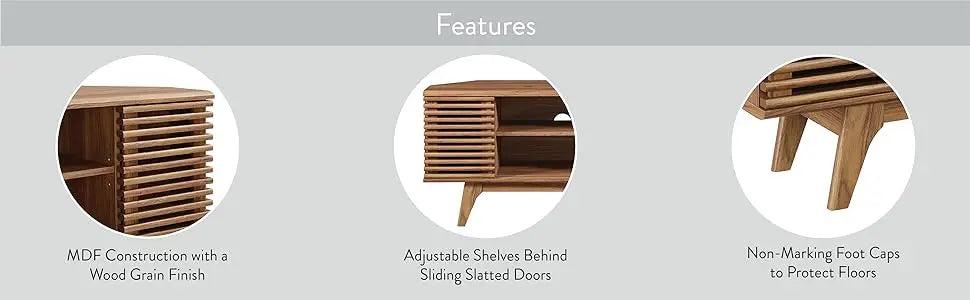 Modern Low Profile Corner Media TV Stand 15 x 46 x 23