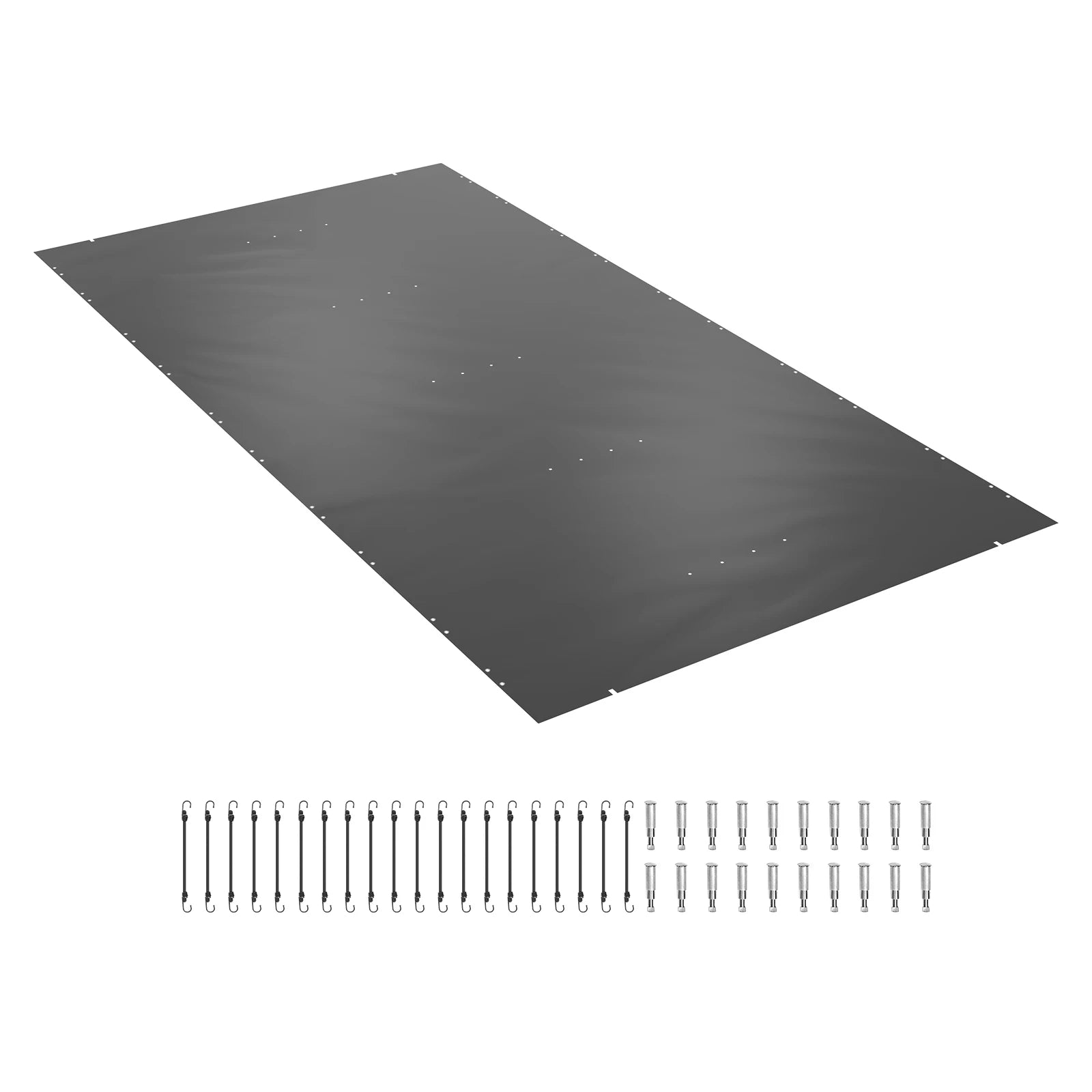 Pool Safety Cover In-ground PVC Rectangular Solid Charcoal Pool Covers for Swimming Pool Winter Protection Cover