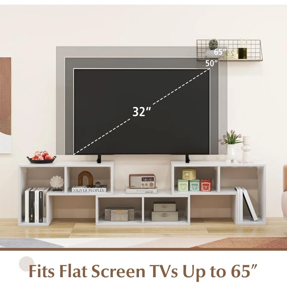Free-Combination TV Stand for Bedroom - Entertainment Center for 50/ 55/ 60/ 65/ Inch TV, 3-Piece Media Console Table with Storage