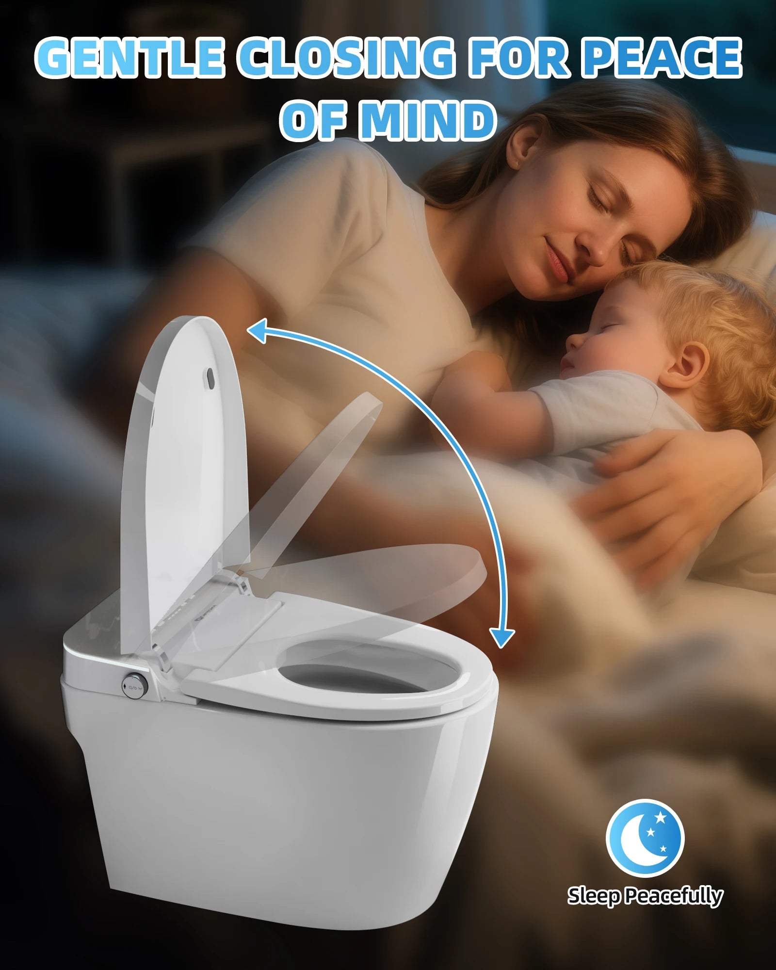 Sanyipace Tankless Smart Toilet w/ Auto Flushing & sensor, ADA Chair Height