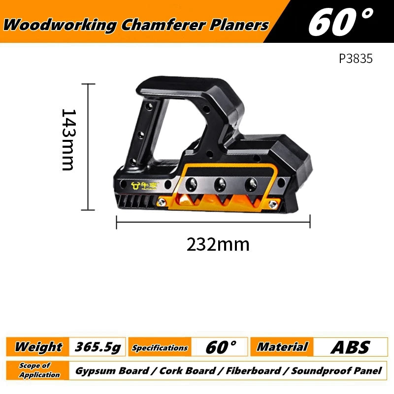 45°/60° Woodworking Chamferer Planers/ Plasterboard/ Quick Cutter Gypsum Board/ Hand Plane Drywall/ Edge Chamferer Trimmer