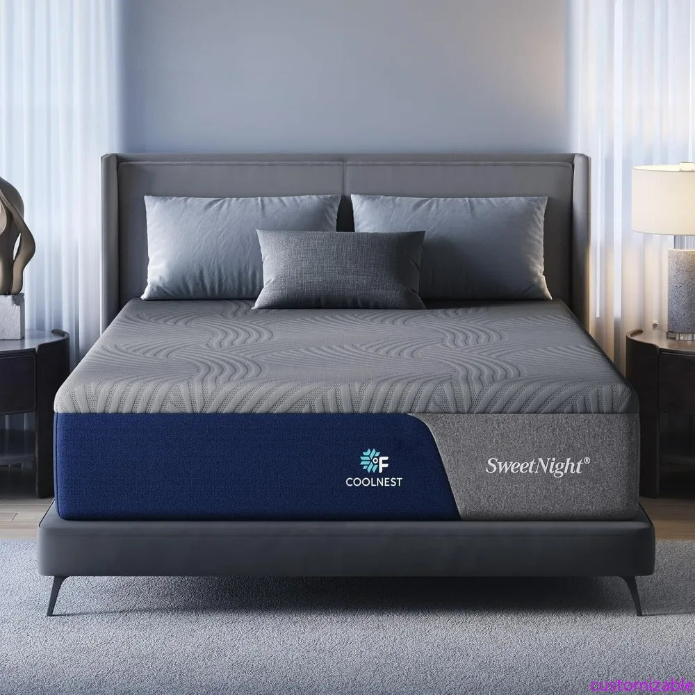 Queen Size Cool Nest Mattress: 12" Memory Foam with 5-Zone Ergonomic Support for Enhanced Sleep Comfort