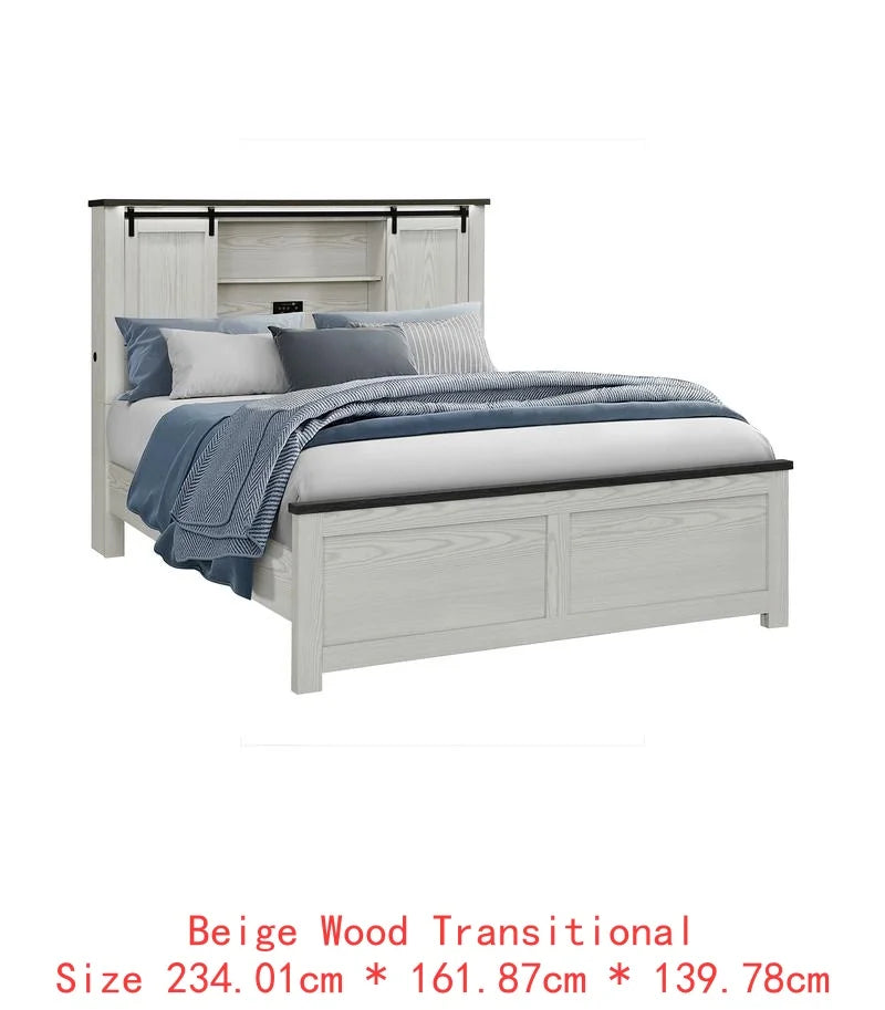 5-Piece King Size Bedroom Furniture Set in Beige