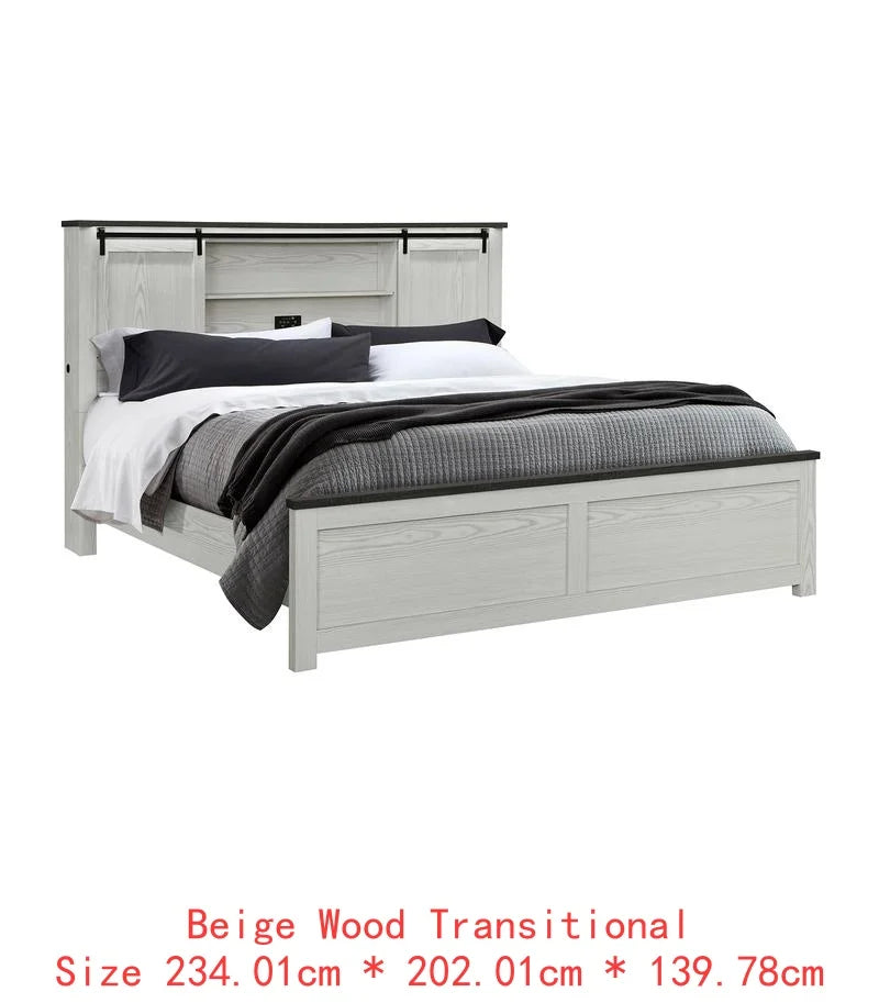 5-Piece King Size Bedroom Furniture Set in Beige