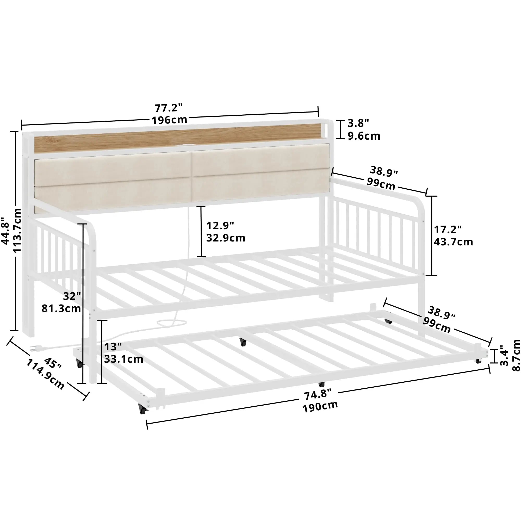 Daybed with Trundle, Living Room, Bedroom