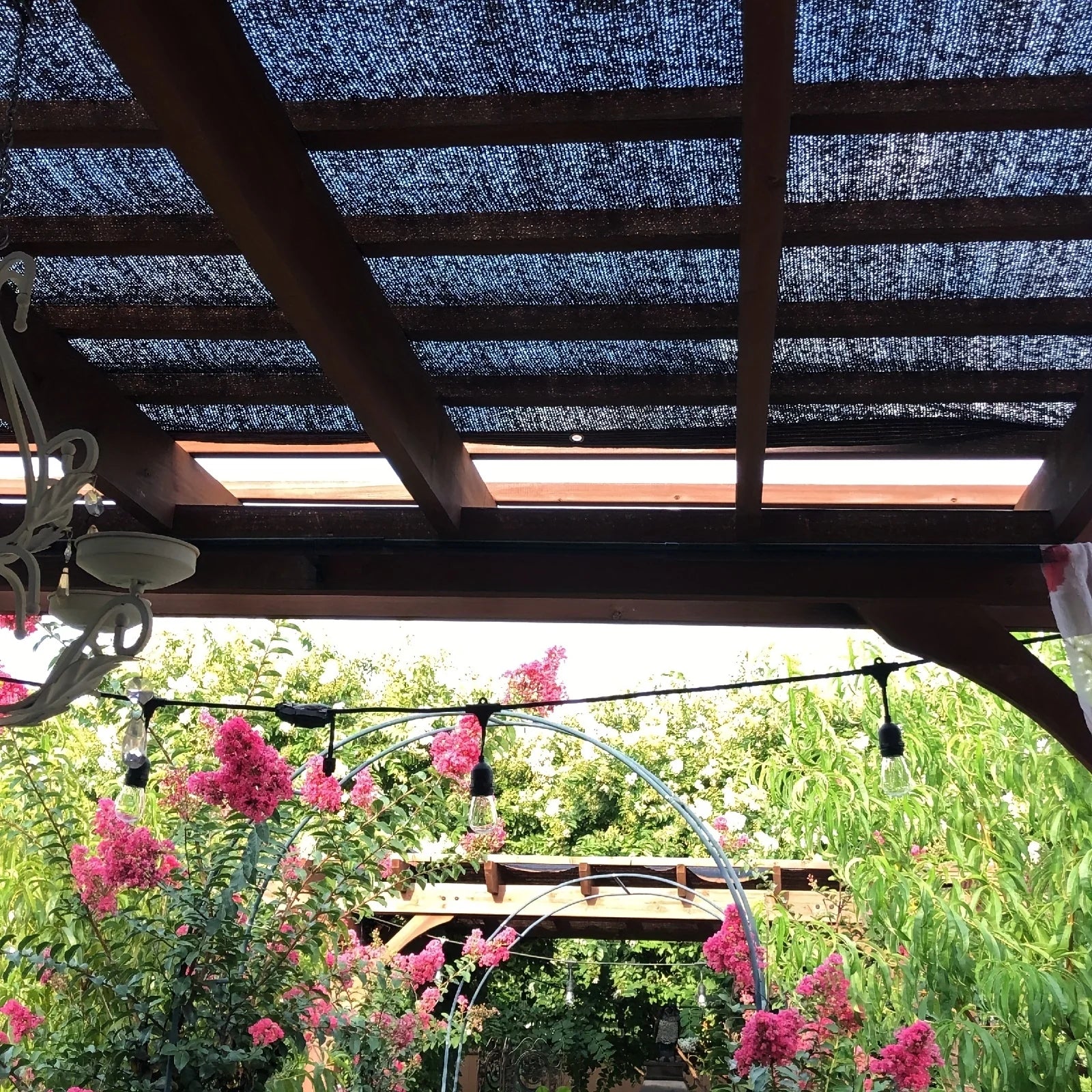 Black High-Density Polyethylene Sunshade Sail - Professional Anti-UV Design, 85%, Suitable for Terrace, Pergola, Courtyard