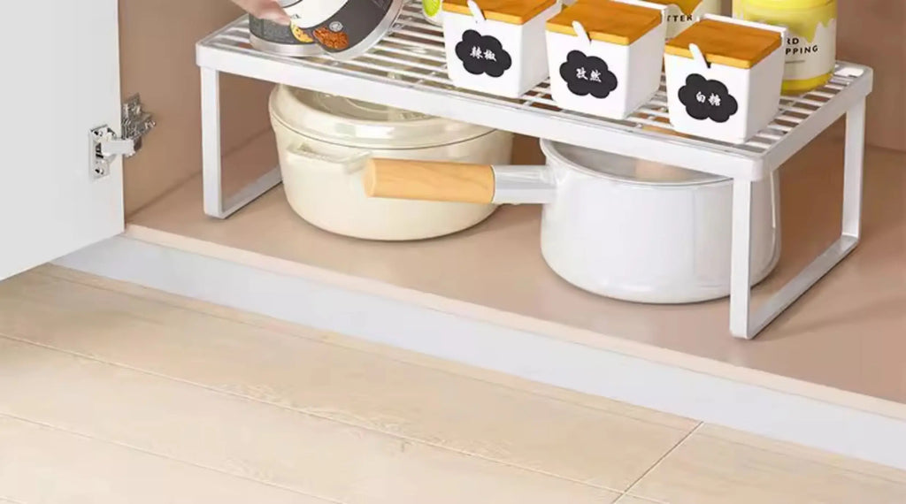 Kitchen Storage Countertop Bowl, Plate, Pot ,Utensil Organizer Cabinet/ Inner Multi-layer Self Seasoning Tabletop Storage