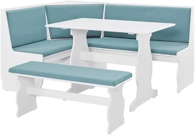 Indoor 3 Piece Kitchen/Dining Corner Table Booth Bench