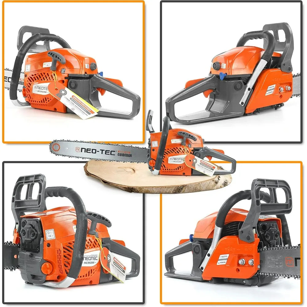 20-Inch 62CC Gas-Powered Chain Saw for Outdoor Wood Cutting