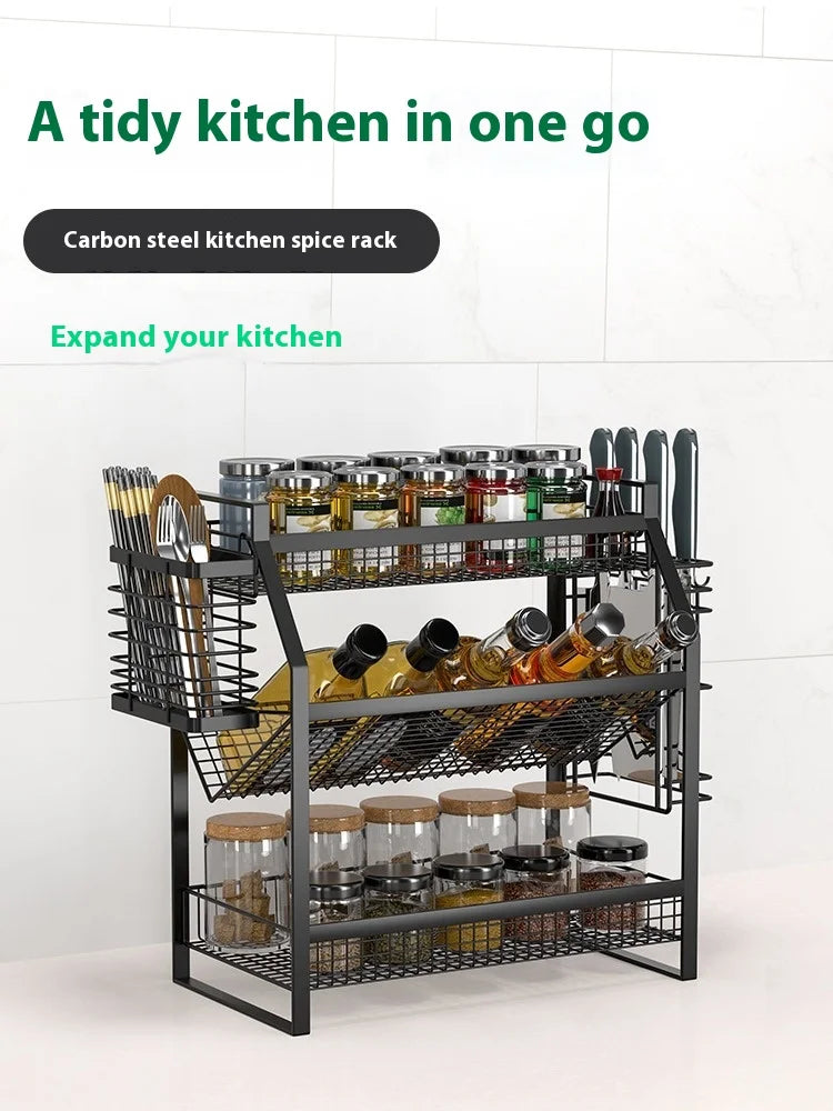 Kitchen Condiment Shelf Multi Tier Drawer Storage Cabinet Basket Organizer Drawer Ideal Countertop Pantry Under The Sink Desktop