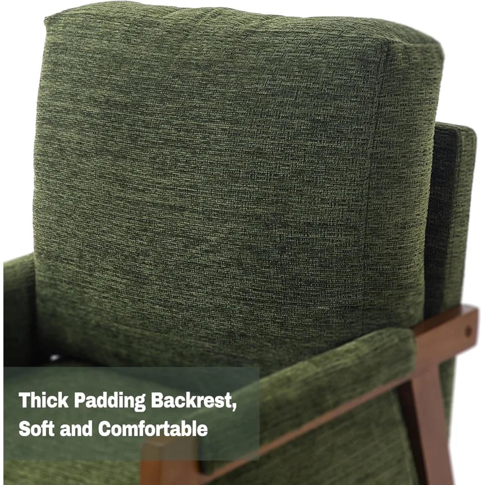 Modern Accent Chairs Set of 2 for Living Room Mid Century Arm Chairs Upholstered Bedroom Chairs Comfy Lounge Chairs
