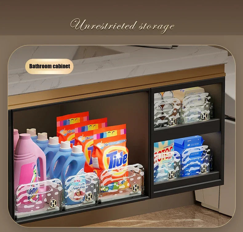 Kitchen Organizing Storage Box/ Simple Cabinet Retractable Storage Box/ Water Corrugated Drawer/ Desktop Snacks /Grocery Storage Box