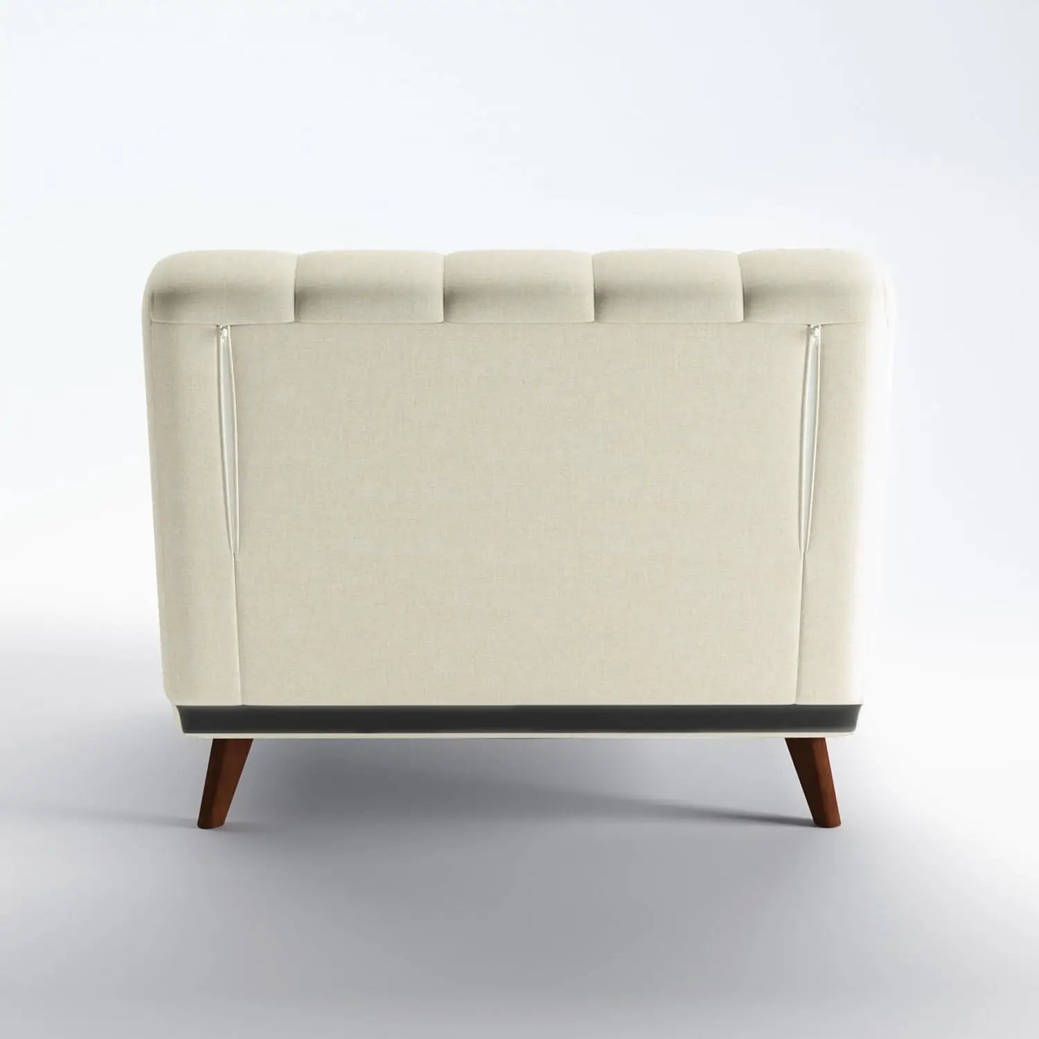 40" W Convertible Futon Chair with Matching Pillow(s) for Small Space Living Room and Apartment (Springfield, Beige)