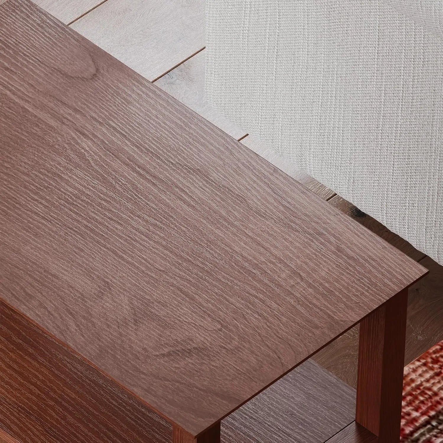 End Tables Living Room Set of 2, 3-Tier Narrow Nightstand with with 2 Drawers, Slim Bedside Tables for Living Room, Bedroom