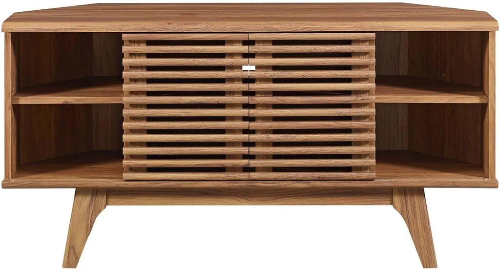 Modern Low Profile Corner Media TV Stand 15 x 46 x 23
