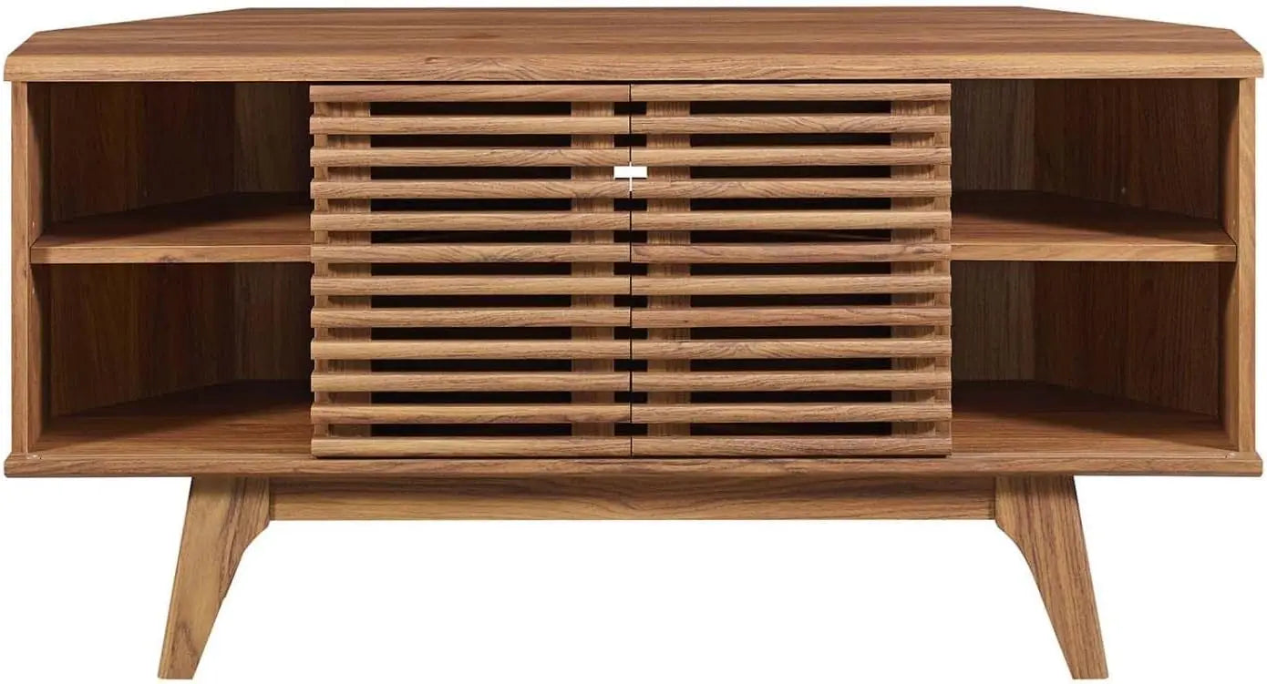Modern Low Profile Corner Media TV Stand 15 x 46 x 23