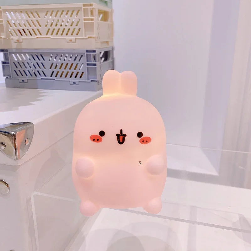 Rabbit Night Light/ Bedhead/ Bedroom LED Small Table Light/ Non Plug In/ Floor Stand/ Creative Atmosphere Night Light Decoration