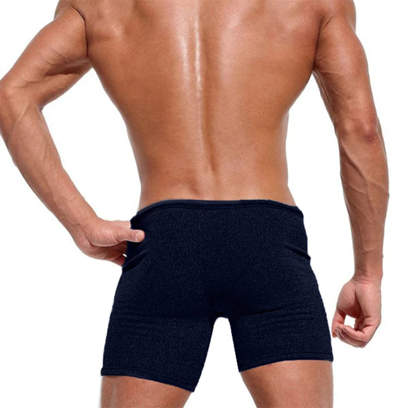 Men's Summer Solid Shorts/ Breathable High Elasticity Drawstring Pants/ Loose and Versatile Basic Style Fitness Running Shorts/ Beach Surfing Vacation Casual Swimsuit