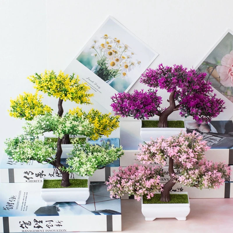 Artificial Plants Bonsai Small Tree Pot/ Fake Plant Flowers/ Potted Ornaments for Home/ Room Table Decoration/ Hotel/ Garden Decor