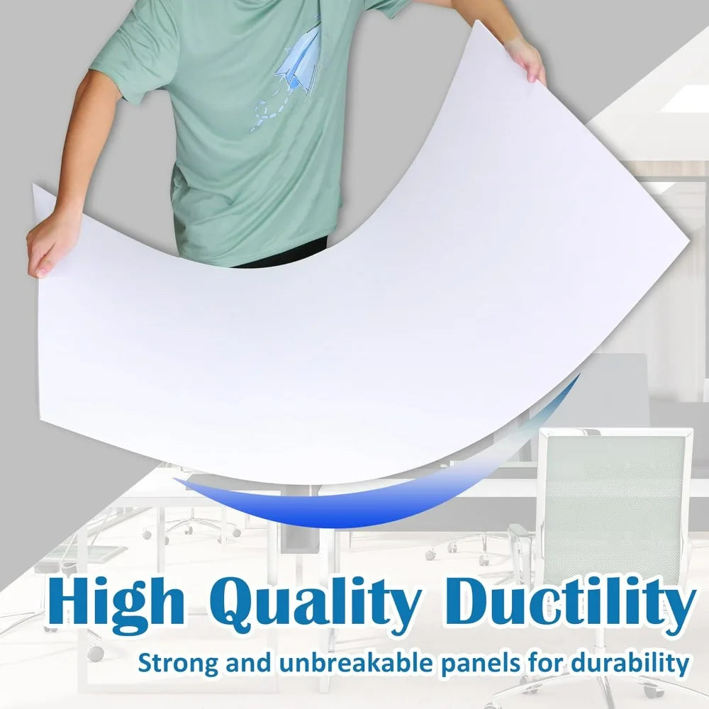 10-Piece 2ft x 4ft Ceiling Tiles - Smooth White PVC Panels, 24 x 48 Inches, 5mm Thick, Waterproof and Reusable
