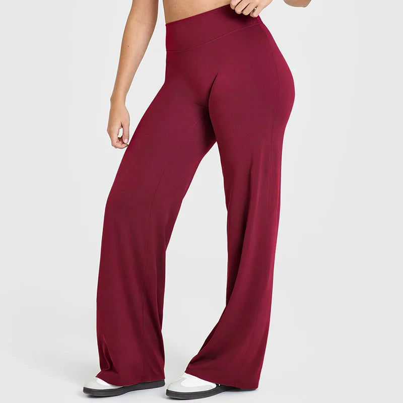 NCLAGEN Yoga Pants GYM Naked Feel Straight-Leg Pants Ultra Soft Butter Fabric Women's Mid-Waist Pilates Running Sport Trousers