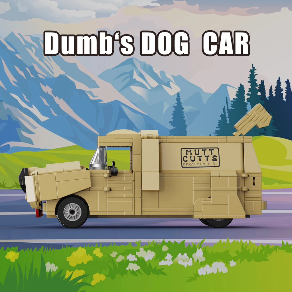 Funny Dog Van DIY Car Building Blocks Set Animal Vehicle Model Living Room Shelf /Home Decoration/ Office Desk Decor /Gifts for Fans