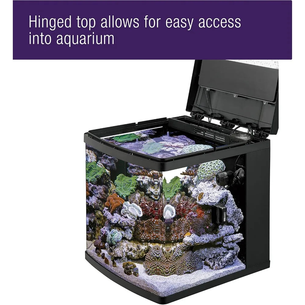 LED Bio Cube Aquarium Fish Tank Kit for Saltwater, Marine, Reef or Live Plants, 32 Gallons