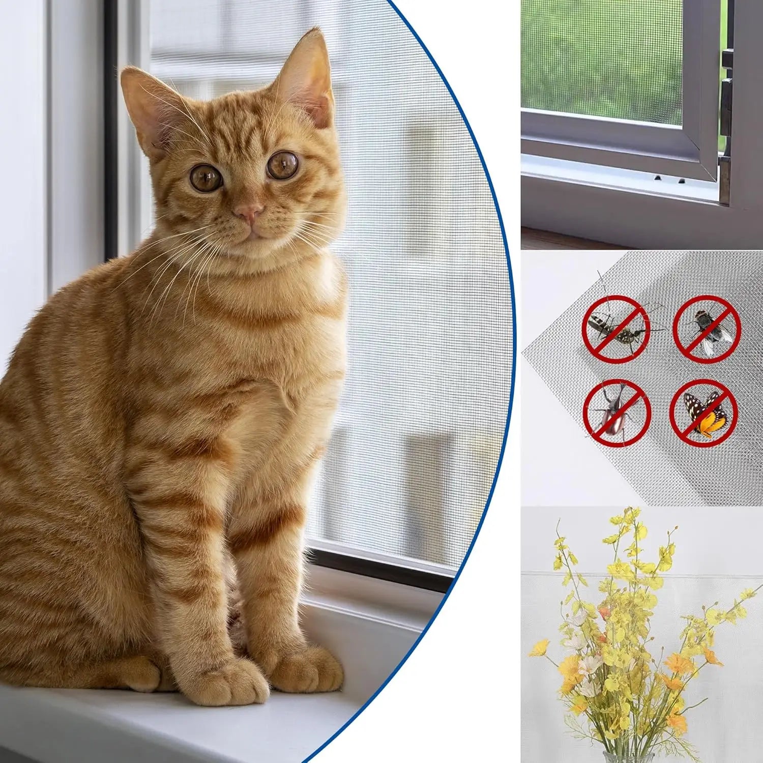 Stainless Steel 304 Window Screen Mesh, 47 Inches by 100 Feet Roll, Metal Replacement for Doors, Patios