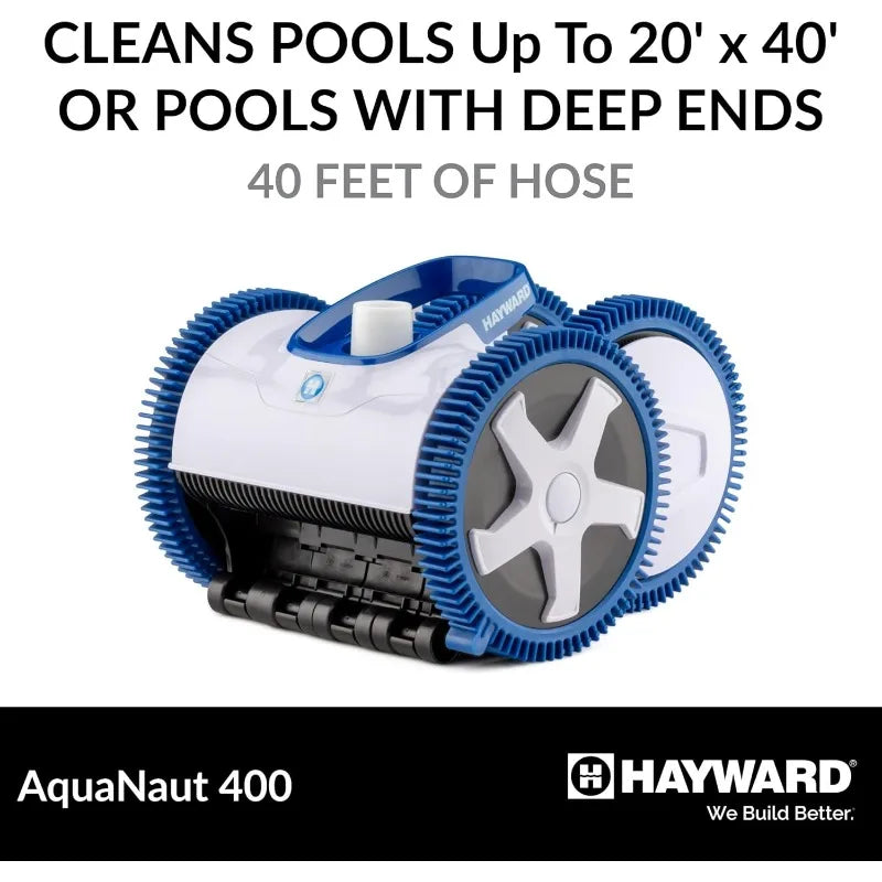 Hayward Aquanaut 400 Suction Pool Cleaner for In-Ground Pools up to 20 x 40 ft (Automatic Pool Vacuum) W3PHS41CST