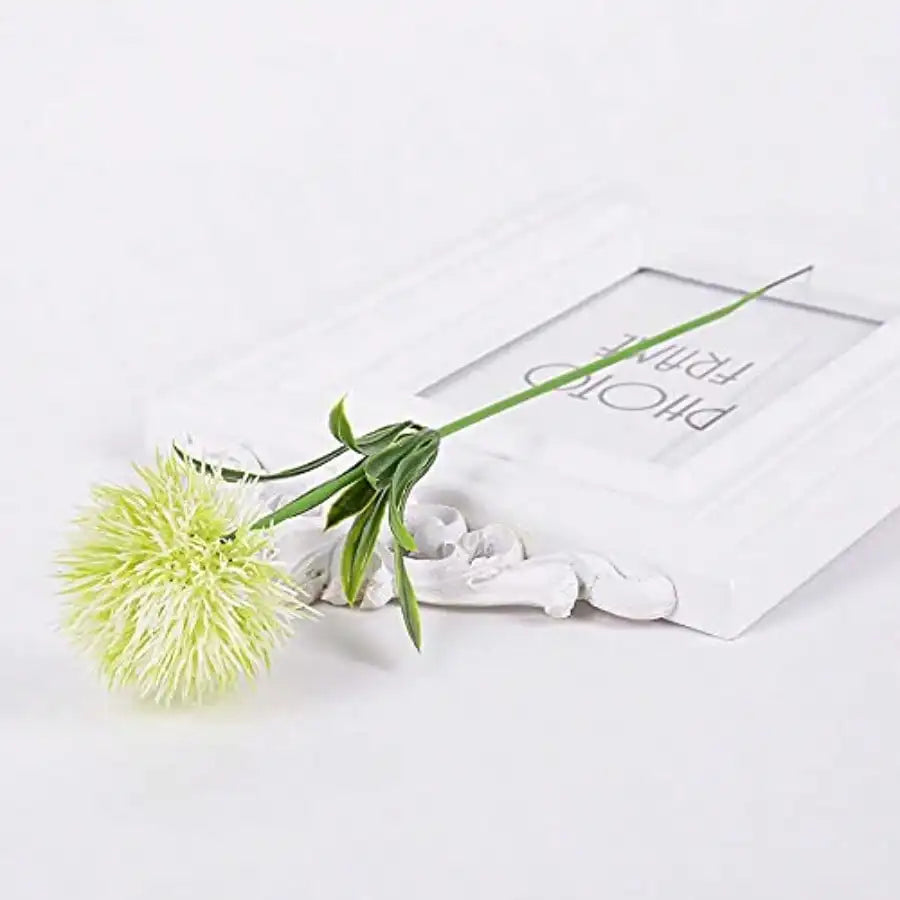 8434-Fake Dandelion Flowers/ White 10 Pcs, Artificial Plants Plastic Shrubs/ Bushes Decor Faux Stems Outdoor/ Indoor Home Garden Party Wedding DIY Planting Filler Decoration