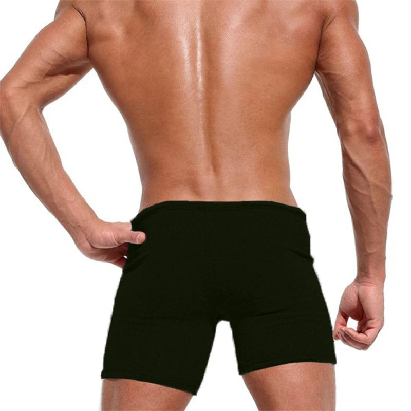 Men's Summer Solid Shorts/ Breathable High Elasticity Drawstring Pants/ Loose and Versatile Basic Style Fitness Running Shorts/ Beach Surfing Vacation Casual Swimsuit