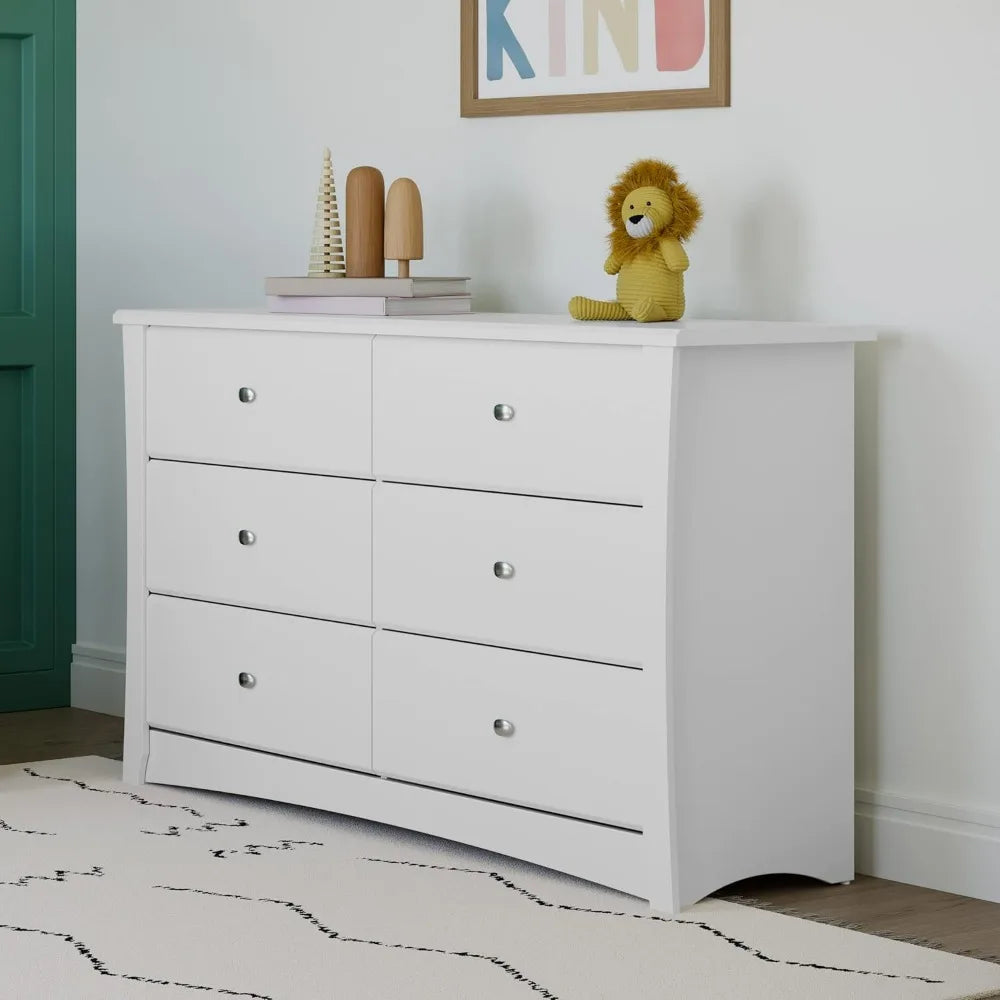 6-Drawer Double Dresser in White