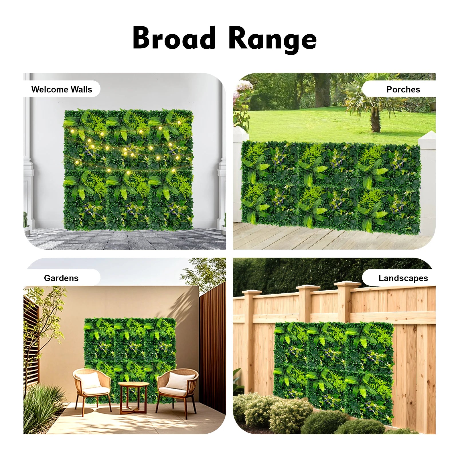6PCS 60x40cm Artificial Grass Backdrop Wall, Greenery Walls，Greenery Backdrop for Indoor/Outdoor, Wedding, Garden, Home