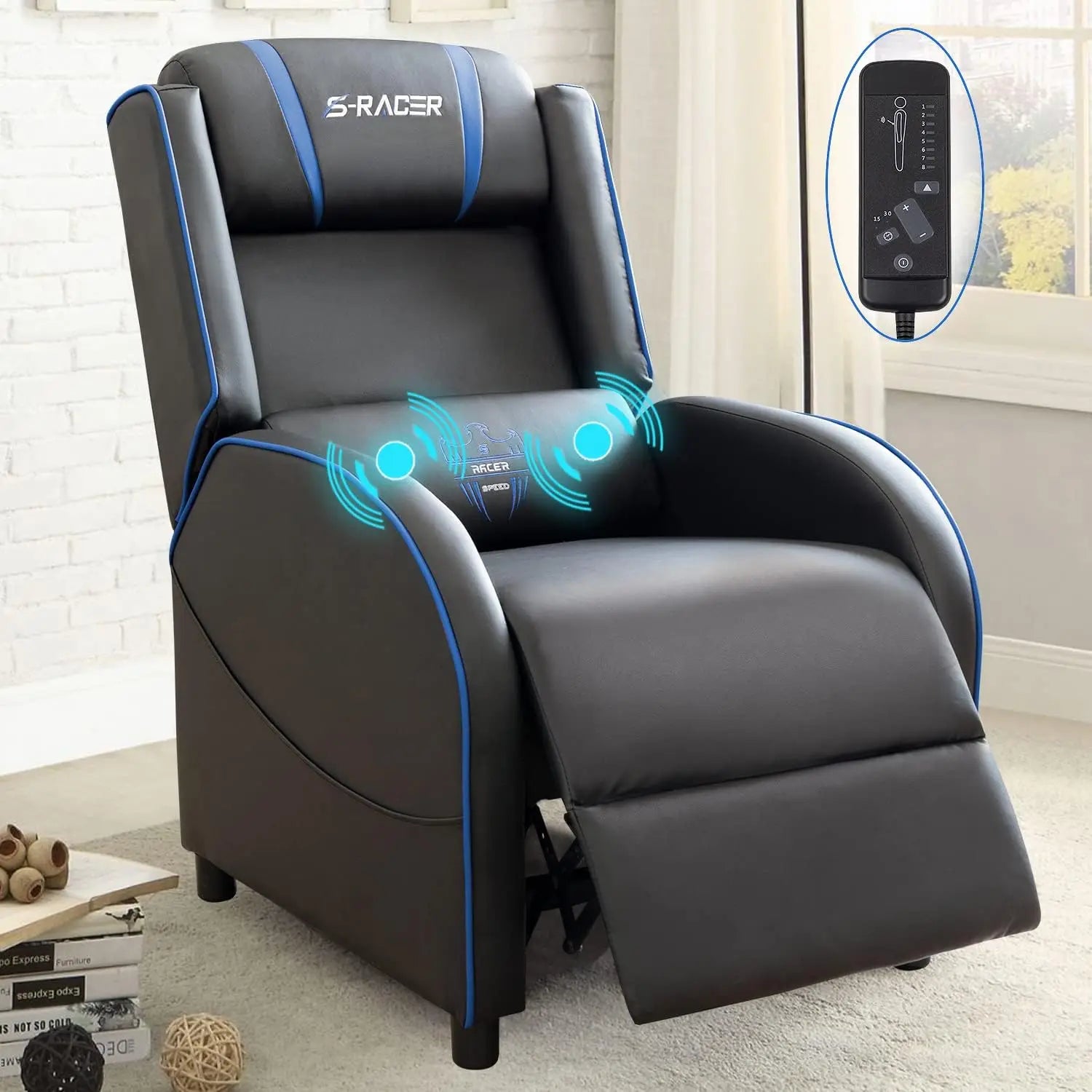 Ergonomic PU Leather Gaming Recliner