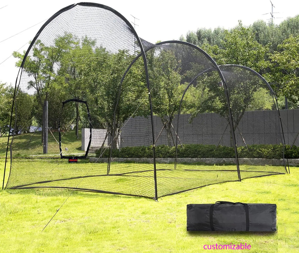 Batting Cage Baseball Softball - 22FT Heavy Duty Steel Frame and Net for Kids/ Adults Backyard Practice & Training
