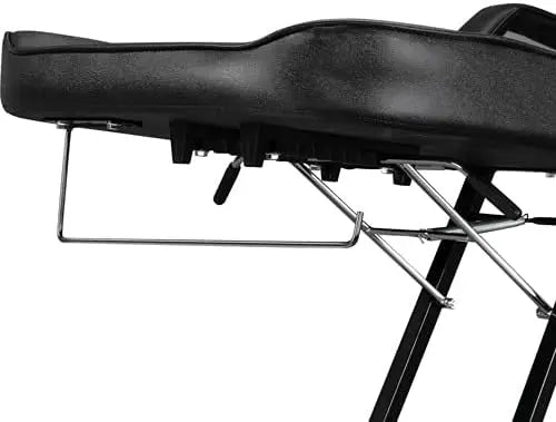 Hydraulic Adjustable 3-Section Salon Spa Massage Tattoo Chair Bed with Stool, Black Beauty Equipment