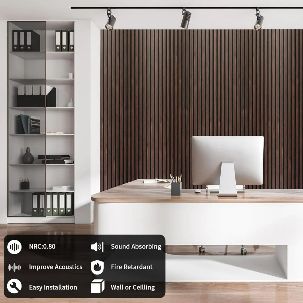 Art 3D Wall Panels: 108 x 13 Wooden Slat Wall Panels, 2-Pack/ 3D Soundproofing Acoustic Wall Panels, Large Size