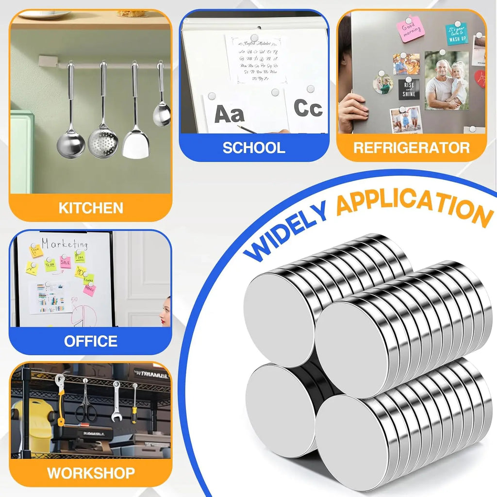3x1/3x2/5x2/10x2/10x3mm Strong Magnet Refrigerator Magnets for Decoration/ Offices/ DIY Whiteboard, Kitchen/ Tool Storage