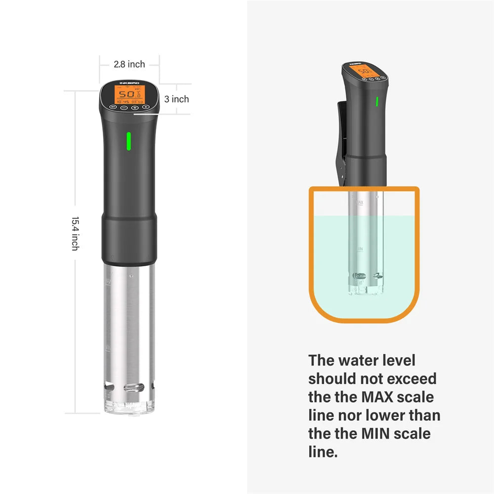 INKBIRD Culinary Sous Vide ISV-200W Wi-Fi Precision Cooker, Powerful & Durable Immersion Circulator with Stainless Steel Components