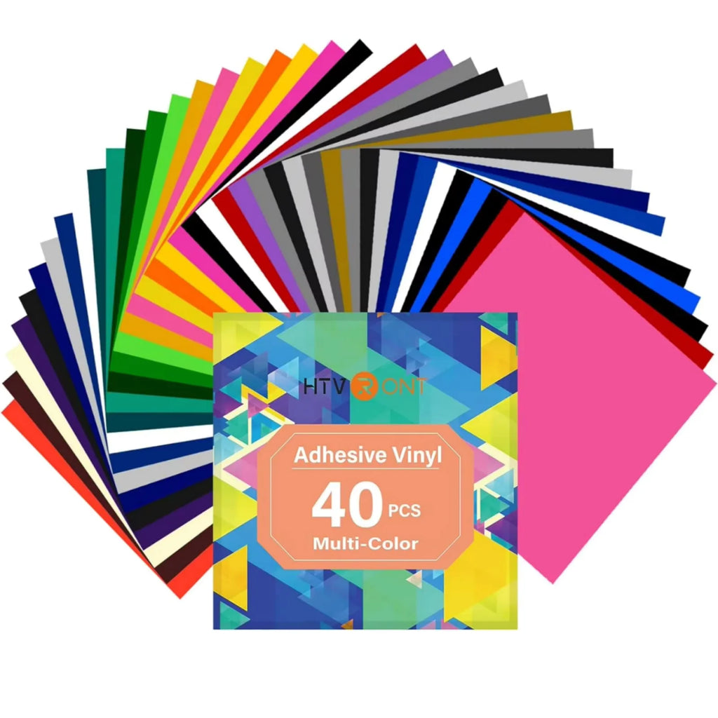 Permanent Vinyl - 12' X 12' Permanent Adhesive Vinyl Bundle Compatible with Cricut Cutting Machine
