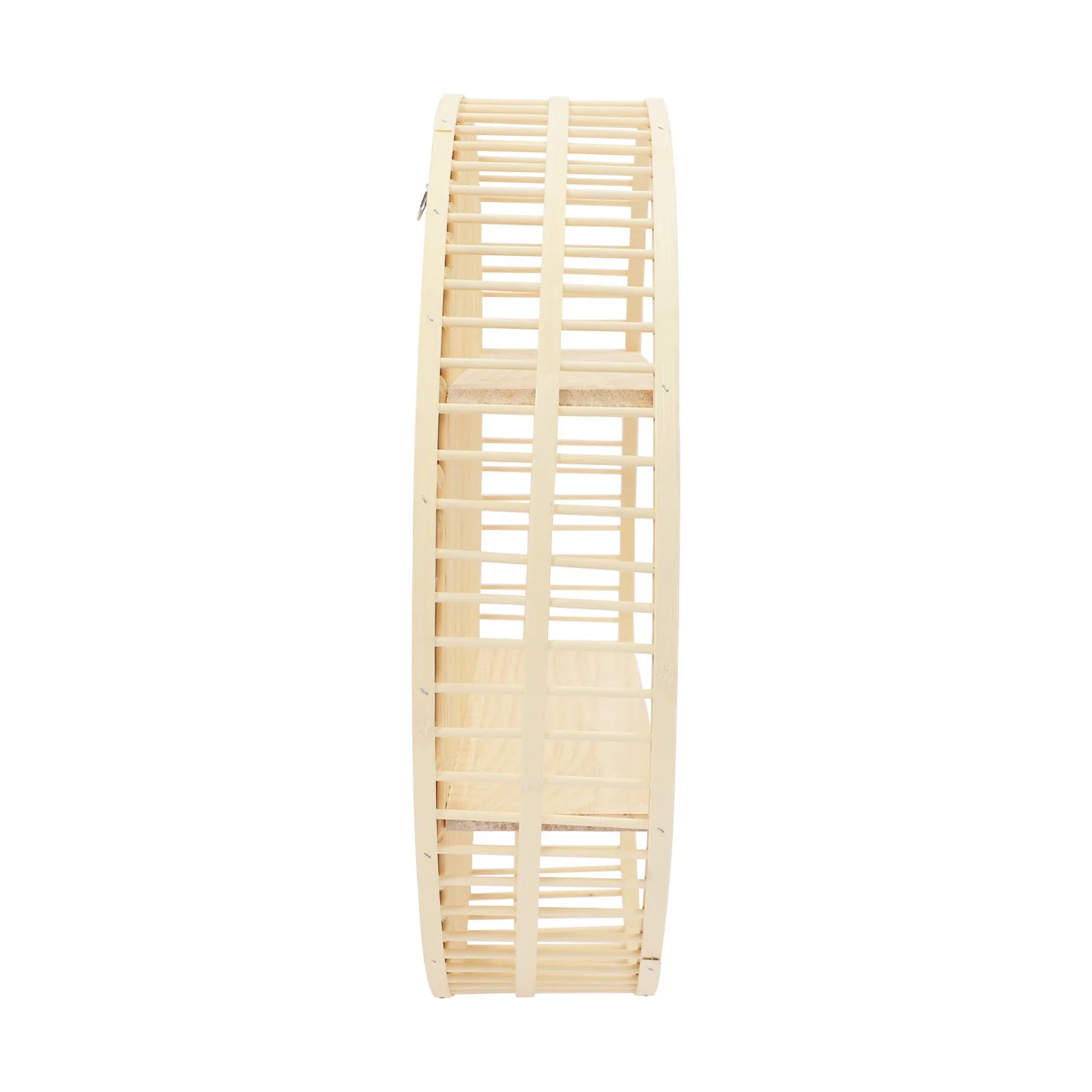 Round Wall Shelf 2 Tier Circle Wicker Hanging Shelf Display Storage Farmhouse Home Decorations or Dining Room/ Living Room/ Office/ Kitchen/Bathroom