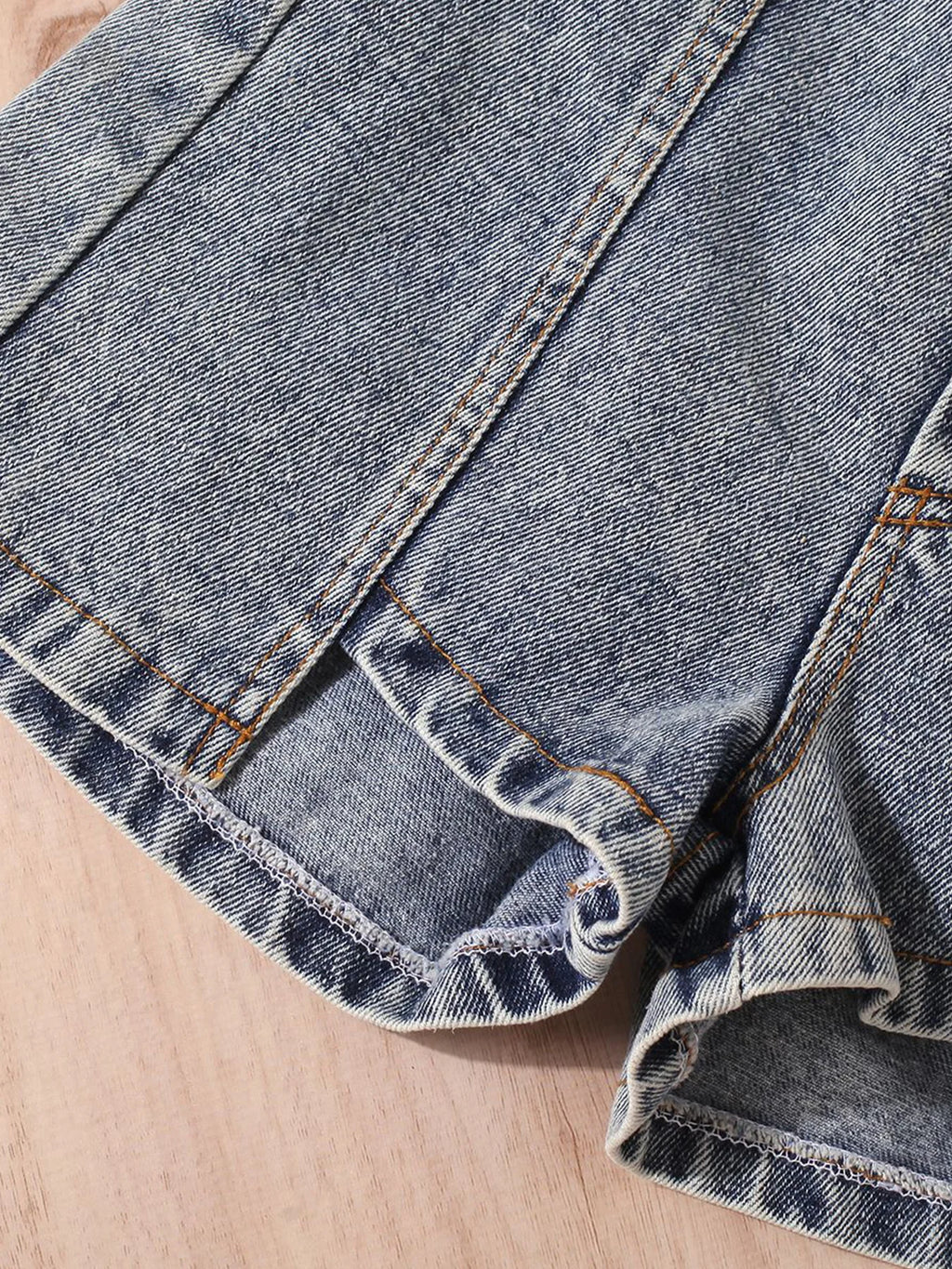 Toddler Girl Fashion Outfits, Solid Color Tank Top & Faux Denim Short Set, Girl Summer/ Spring Outdoor Clothes 2-7T